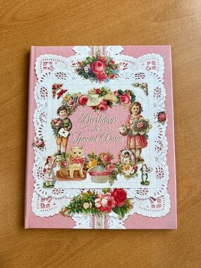 Rare Vintage 1991 Victorian Style Birthdays & Special Dates Hard Cover Notebook